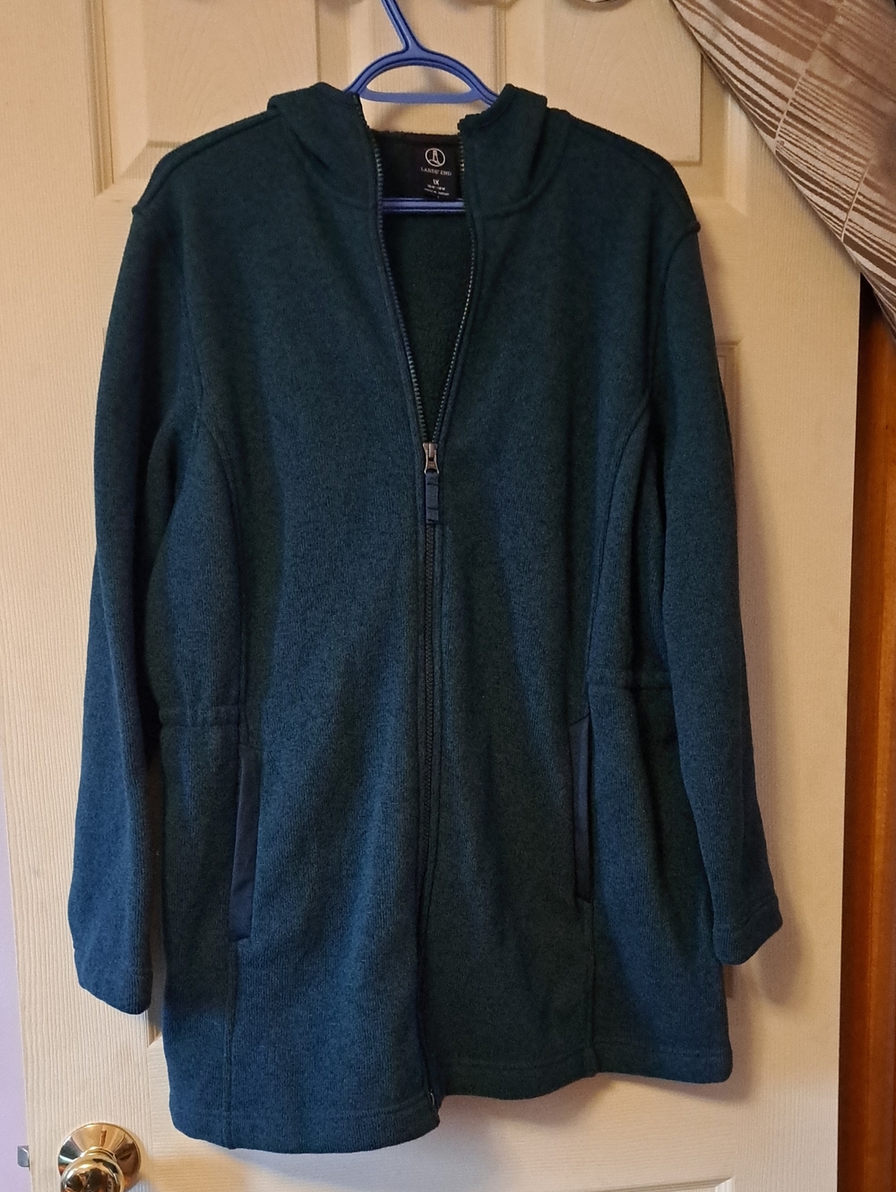 Lands' End Kids Hooded Full-Zip Jacket - Teal Green